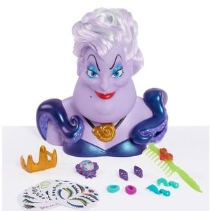 NIB Disney Villains Fierce 'N Fun Ursula 10" Styling Head, 16 pcs, Pretend Play